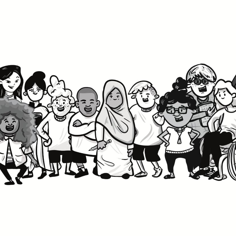 illustration of kids from Mazmatics Fun Math for kids book